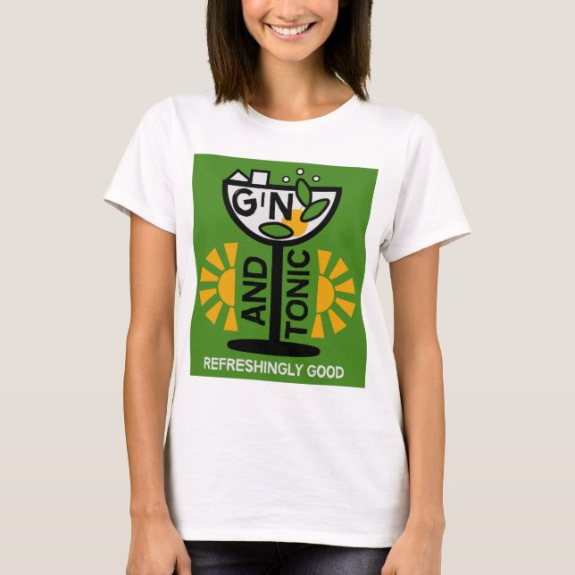 Camiseta Vintage Gin Y Tonic Art (Anverso)