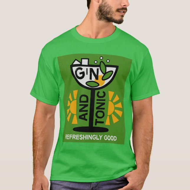 Camiseta Vintage Gin Y Tonic Art (Anverso)