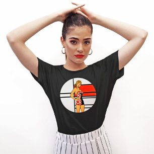Camiseta Vintage Glam Pin-Up - Arte pop de histori
