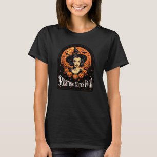 Camiseta Vintage Glam Resting Witch Face Funny Halloween