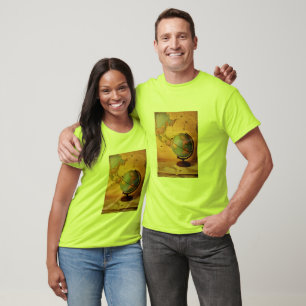 Camiseta Vintage Globe and World Map T-Shirt