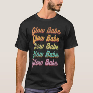 Camiseta Vintage Glow Babe Retro estético de piel brillante