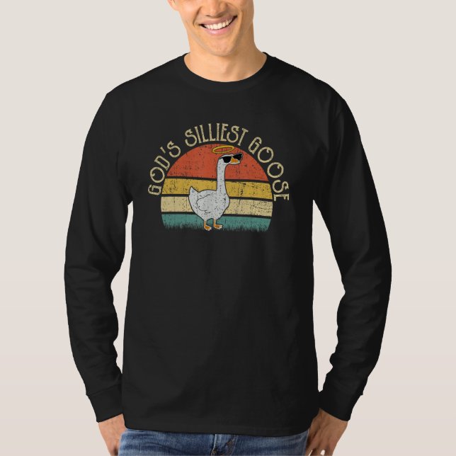 Camiseta Vintage God's Silliest Goose Funny (Anverso)