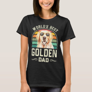 Camiseta Vintage Golden Retriev del mejor papá dorado del m