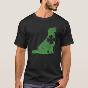 Camiseta Vintage Golden Retriever Dog Shamrock Heart St Pat