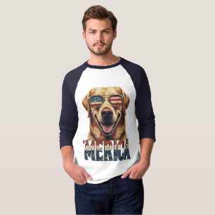Camiseta Vintage golden retriever Merica 4 de julio