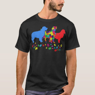 Camiseta Vintage Golden Retriever Puzzle Autism Awareness D