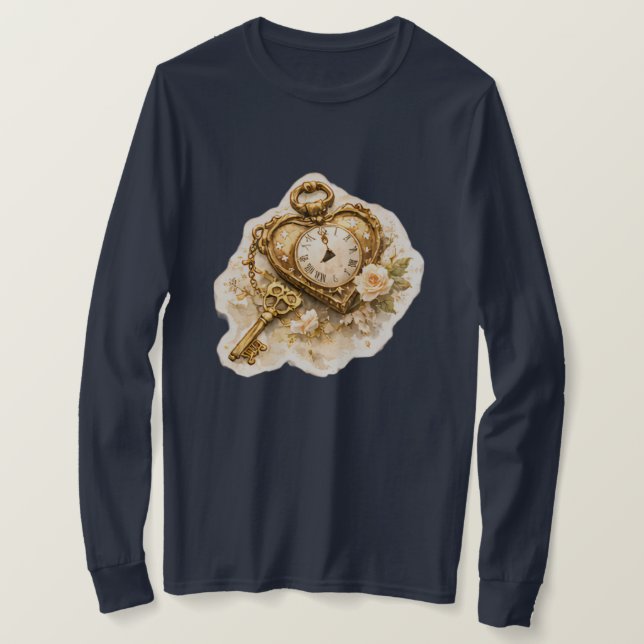 Camiseta Vintage Golden Time Long Sleeve T-Shirt (Anverso del diseño)