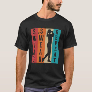 Camiseta Vintage Golf Swear Swing Bebe Repetir el amor Golf