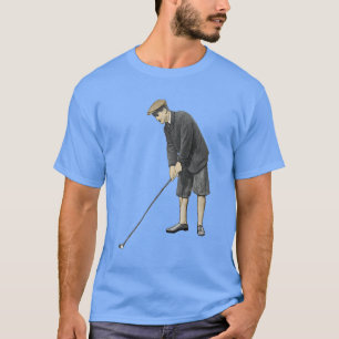 Camiseta Vintage Golfer de principios del siglo XX Poniendo