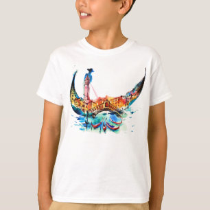 Camiseta Vintage Gondola Ciudad Venecia Viaje Amor Agua