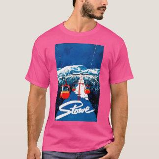 Camiseta Vintage Gondola Poster de esquí de invierno