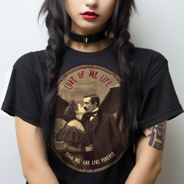 Camiseta Vintage Gothic Amantes del beso de la dracula de v