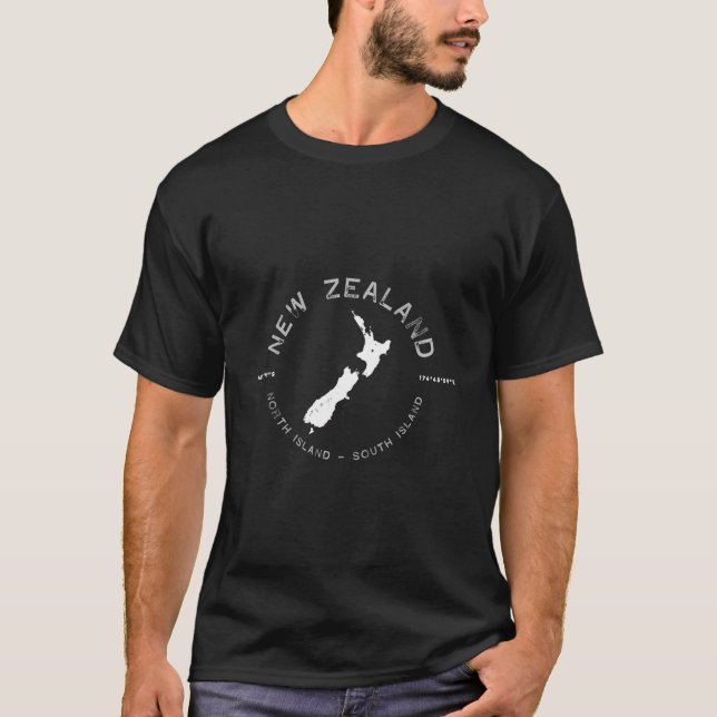 Camiseta Vintage gráfico de Nueva Zelanda (Anverso)
