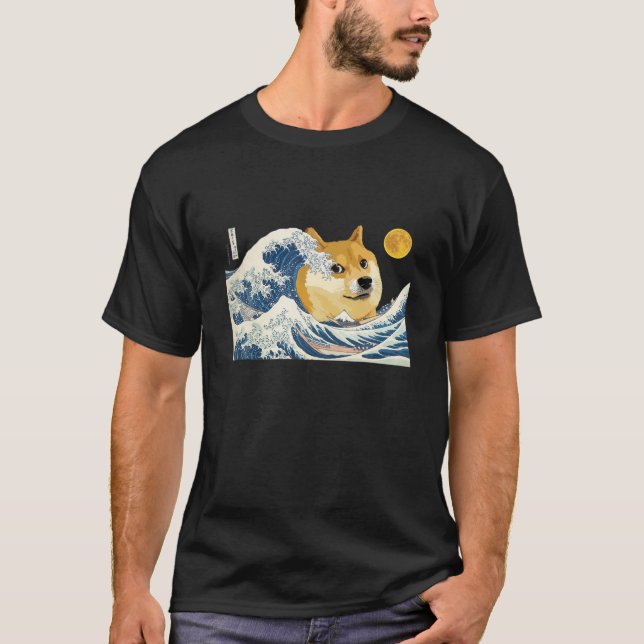 Camiseta Vintage Gran Dogecoin Wave Doge Criptocurrency (Anverso)