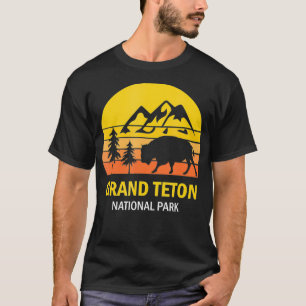 Camiseta Vintage Grand Teton National Park Bison