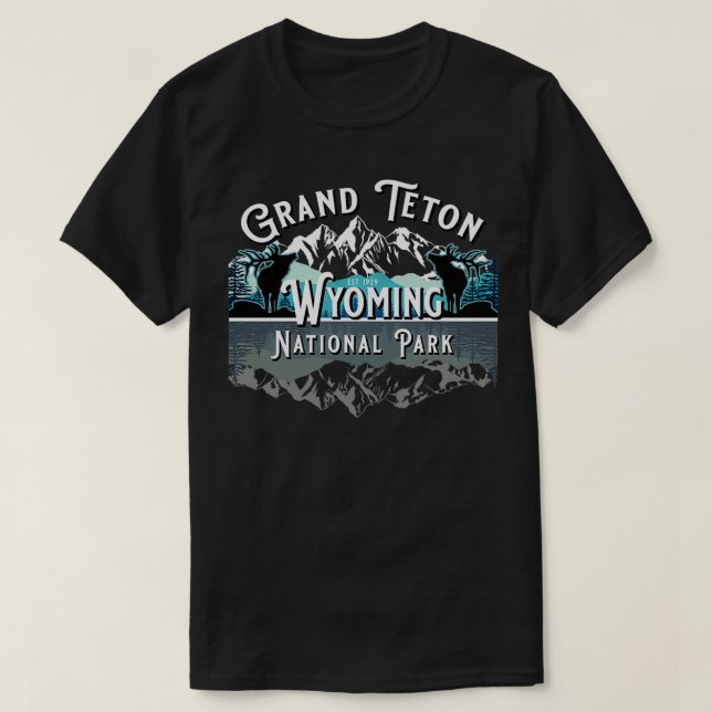 Camiseta Vintage Grand Teton Parque Nacional Vacaciones Sou (Diseño del anverso)