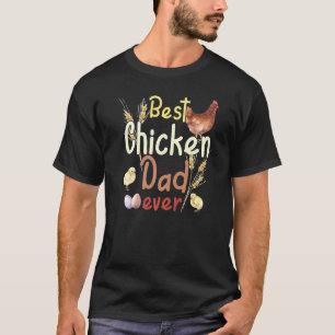 Camiseta Vintage Granja Acuarela Mejor Papá Pollo de la His