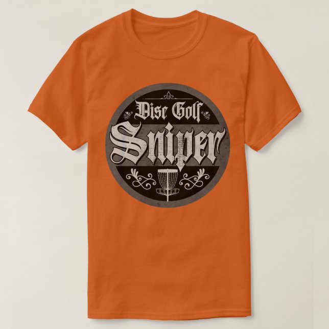 Camiseta Vintage Gray Disc Golf Sniper (Diseño del anverso)
