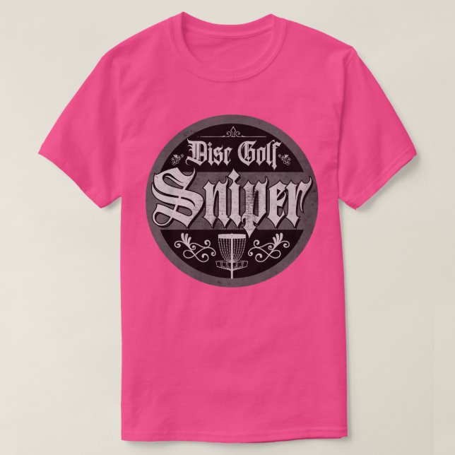 Camiseta Vintage Gray Disc Golf Sniper (Diseño del anverso)
