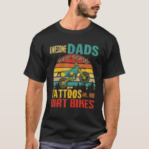 Camiseta Vintage Great Dads Tienen Camas Tattoos Ride Dirt 