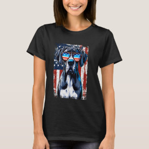 Camiseta Vintage Great Dane Dog American Bandera de Estados