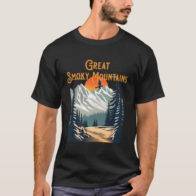 Camiseta Vintage Great Smoky Mountains (Anverso)