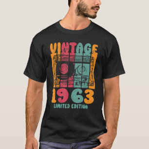 Camiseta Vintage Greatest Hits 1963 Retro Birthday