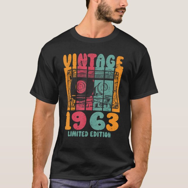 Camiseta Vintage Greatest Hits 1963 Retro Birthday (Anverso)