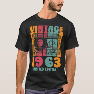 Camiseta Vintage Greatest Hits 1963 Retro Birthday