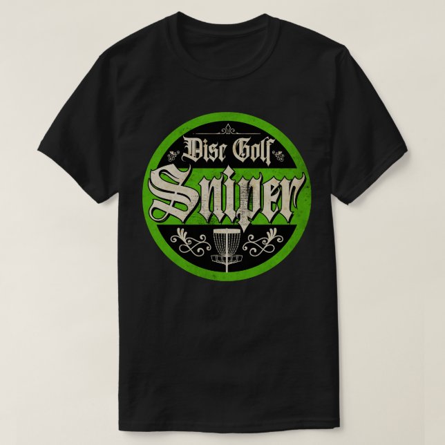 Camiseta Vintage Green Disk Golf Sniper (Diseño del anverso)