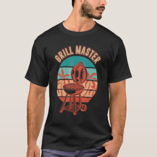 Camiseta Vintage Grill Master Barbacoa Grilling Chef Hombre