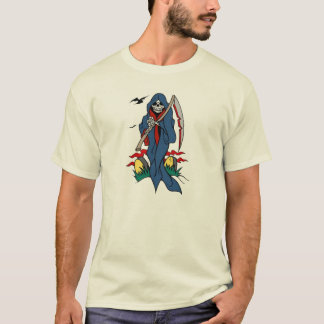 Camiseta Vintage Grim Reaper Tattoo Art