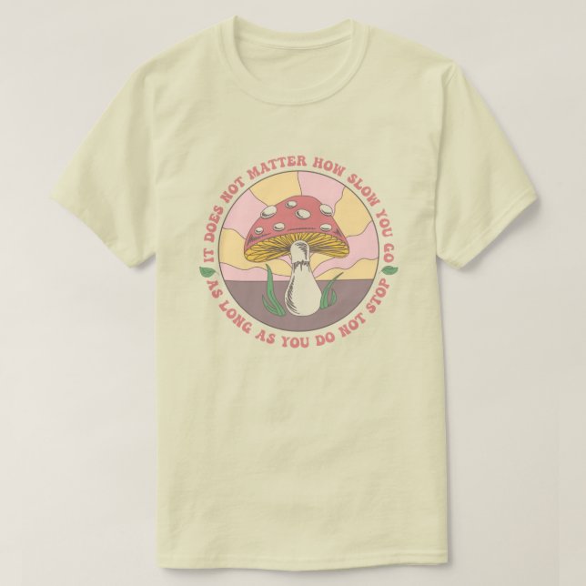 Camiseta Vintage Groovy Motivation Mushroom (Diseño del anverso)