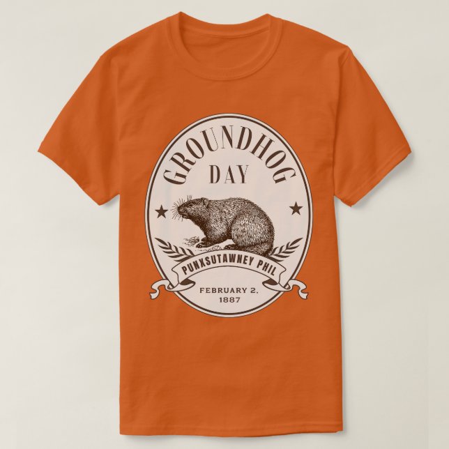 Camiseta Vintage Groundhog (Diseño del anverso)