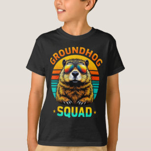 Camiseta Vintage Groundhog Squad Feliz Día de la Marmota Pa