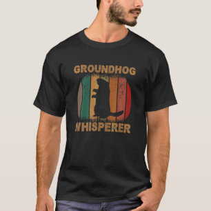 Camiseta Vintage Groundhog Whisperer Silhouette Gift Ground