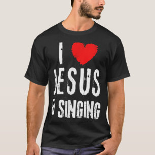 Camiseta Vintage Grunge Amo A JESÚS Y CANTA, Cristiano