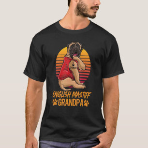 Camiseta Vintage Guay Inglés Mastiff Dog Grandpa Paw Dad F