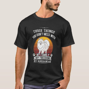 Camiseta Vintage Guay Pomeranian Love Family Freedom Dog Ow