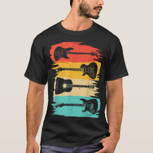 Camiseta Vintage Guitar For Men Women Music Band Guitarist 