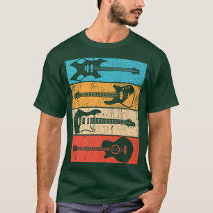 Camiseta Vintage Guitar Lovers Guitarist Dad, Grandpa, Frie