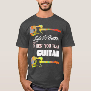 Camiseta Vintage Guitarista Instrumento de Amante Eléctrico