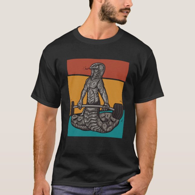 Camiseta Vintage Gym Weightlifting Snake (Anverso)