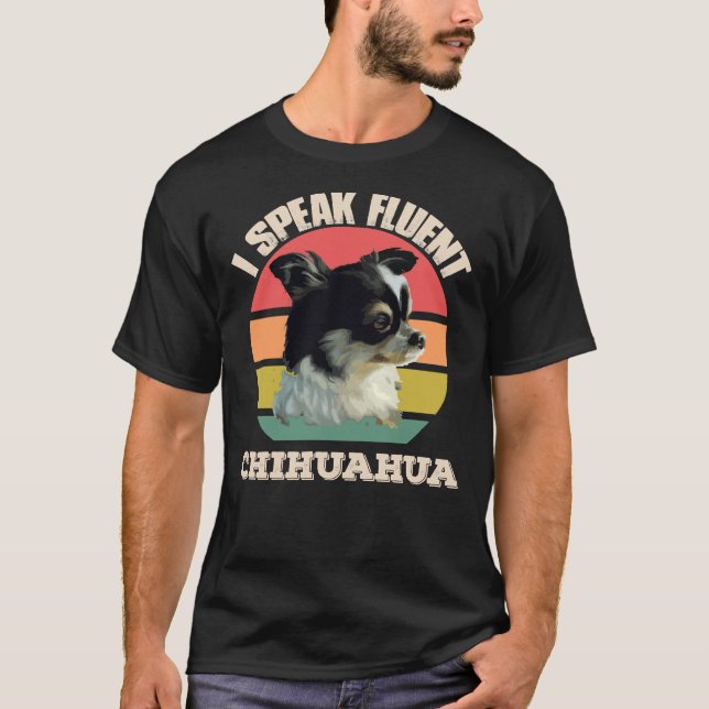 Camiseta Vintage, hablo con fluidez Chihuahua (Anverso)