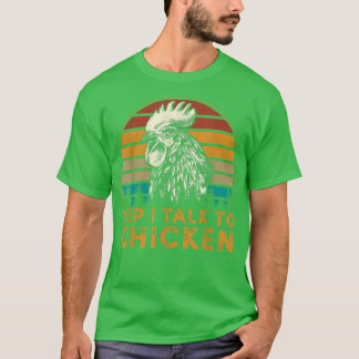 Camiseta Vintage Hablo Con Pollos Y Farme De Pollo