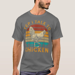 Camiseta Vintage Hablo Con Pollos Y Farme De Pollo