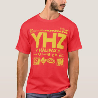 Camiseta Vintage Halifax YHZ Código del aeropuerto Día de v