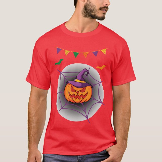 Camiseta Vintage Halloween and Pumpkin retro (Anverso)