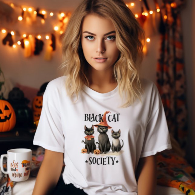 Camiseta Vintage Halloween Black Cats (Subido por el creador)